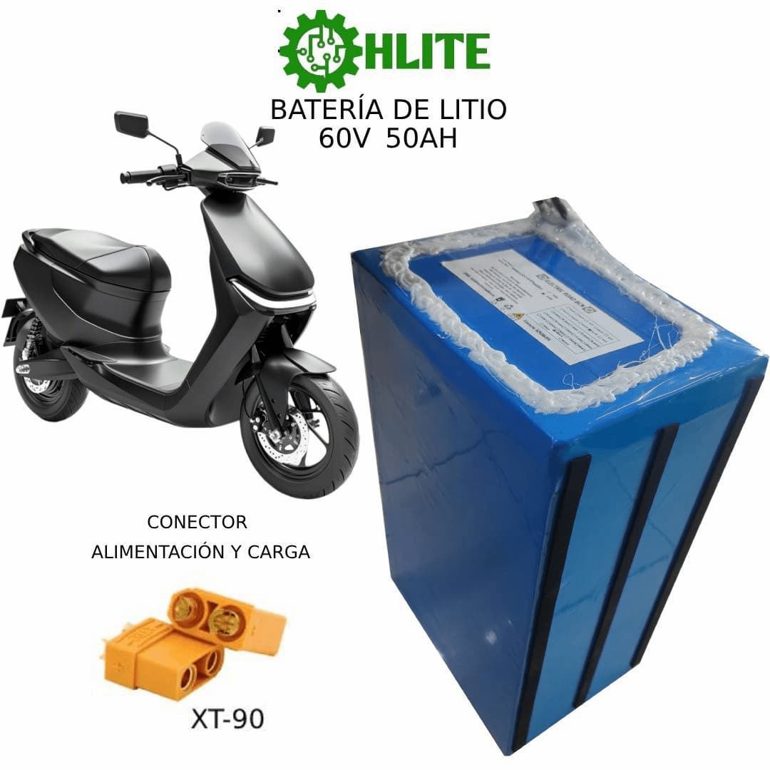 Batería de litio 60V 50Ah para moto eléctrica HLITE en Barcelona