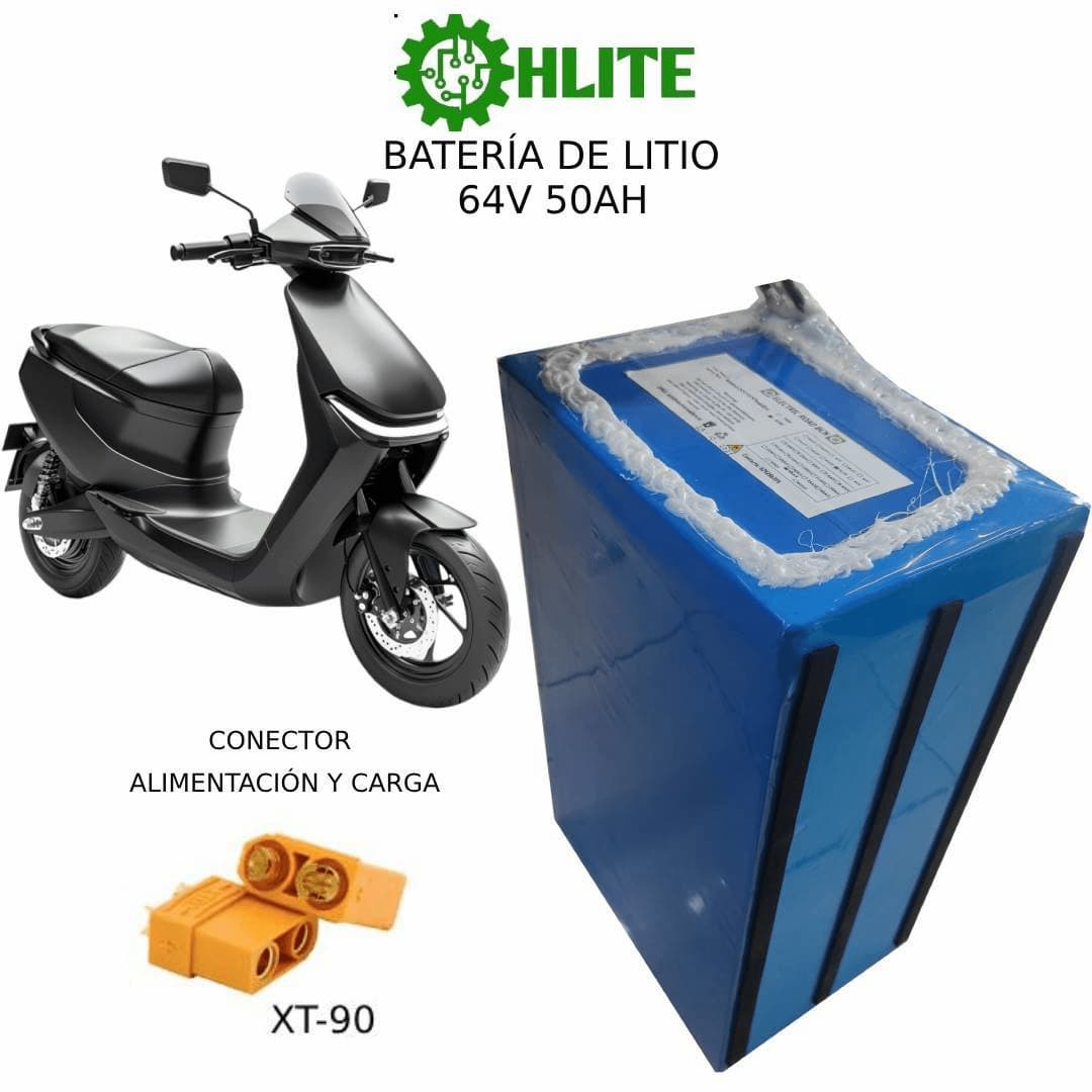 Batería de litio 64V 50Ah para moto eléctrica HLITE en Barcelona