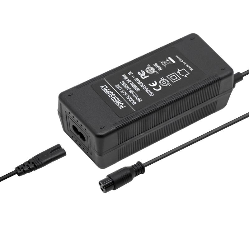 Cargador 48v (salida 54,6v) 2A conector GX16