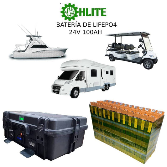 BATERÍA DE LIFEPO4 DE 24V 100AH a 200AH