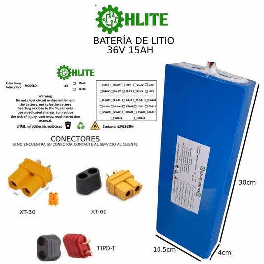 Batería de litio 36V 15Ah para patinete eléctrico HLITE en Barcelona