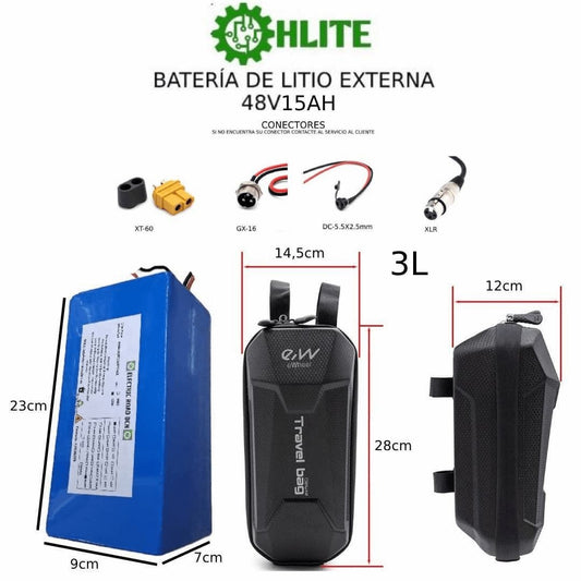 Batería de litio externa 48V 15Ah a medida HLITE en Barcelona